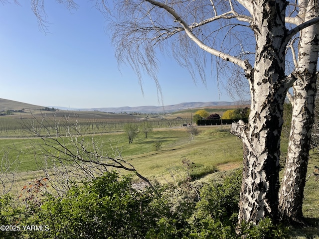 mountain view with a rural view