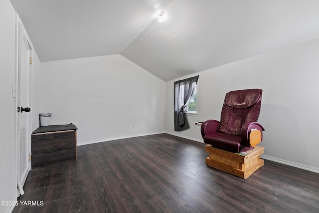 1000 Franklin Rd, Tieton, WA 98947 - sitting room featuring vaulted ceiling, wood finished floors, and baseboards