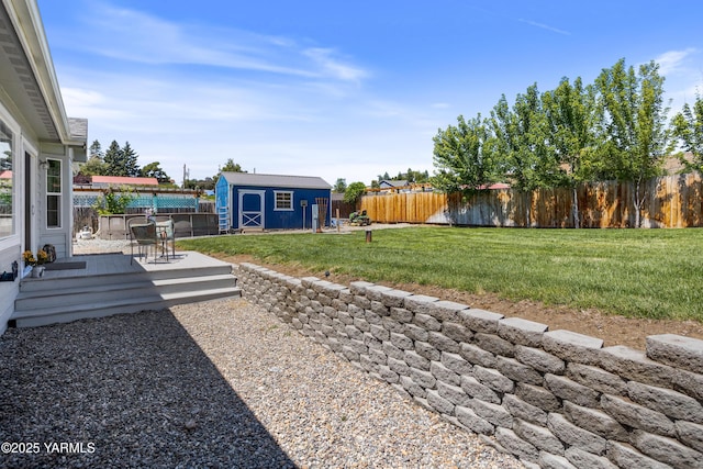 3485 Selah Loop Rd, Selah, WA 98942 - fenced backyard featuring a storage shed and a deck