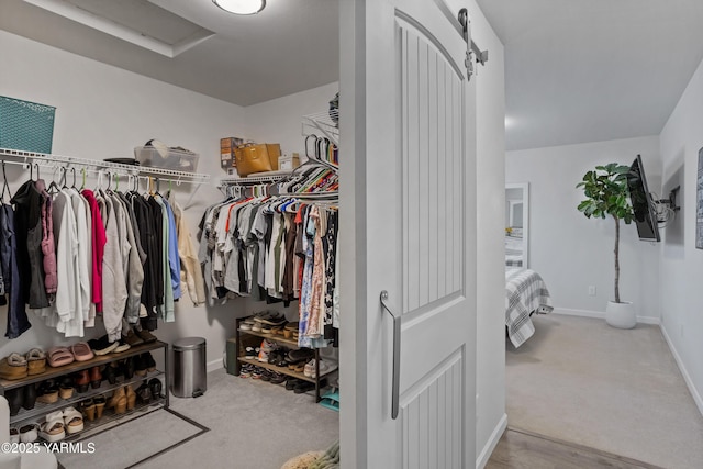 3485 Selah Loop Rd, Selah, WA 98942 - spacious closet featuring carpet flooring and a barn door