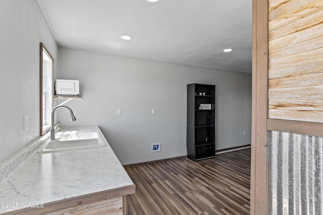 3485 Selah Loop Rd, Selah, WA 98942 - laundry room featuring recessed lighting and dark wood-type flooring