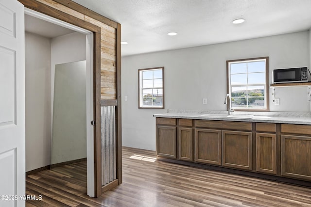 3485 Selah Loop Rd, Selah, WA 98942 - kitchen with dark wood-style floors and recessed lighting