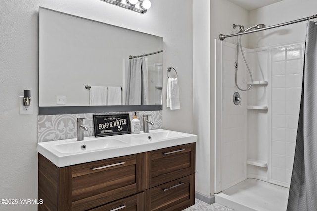 3485 Selah Loop Rd, Selah, WA 98942 - full bathroom with double vanity and a shower with curtain