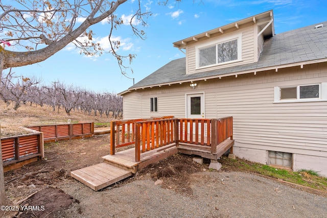 1555 W Tieton Rd, Tieton, WA 98947 - back of house with a deck, fence, and a shingled roof