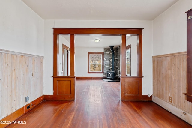 1555 W Tieton Rd, Tieton, WA 98947 - hall featuring wood finished floors, baseboards, and wood walls