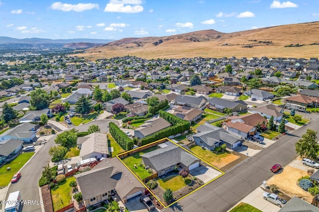 602 N 57th Ave, Yakima, WA 98901 - aerial view of residential area with mountains and property parcel outlined