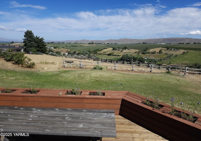 13520 Fisk Rd, Yakima, WA 98908 - deck with a rural view and a mountain view