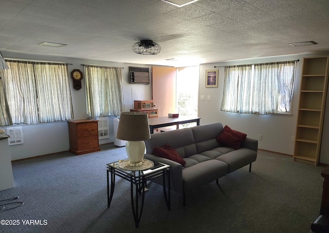 13520 Fisk Rd, Yakima, WA 98908 - living area with carpet and a wall mounted air conditioner