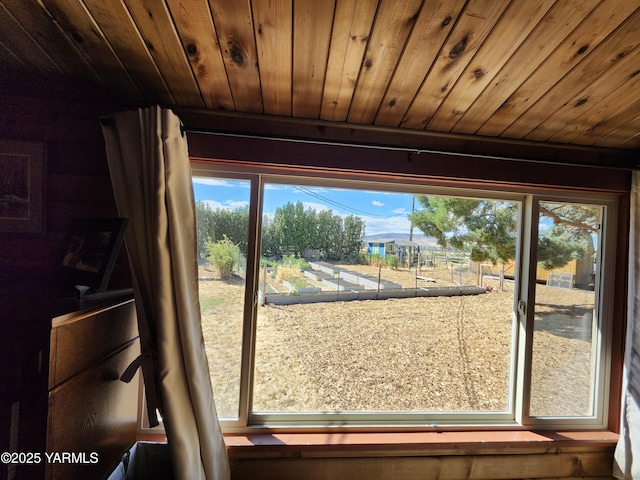 13520 Fisk Rd, Yakima, WA 98908 - doorway featuring wood ceiling