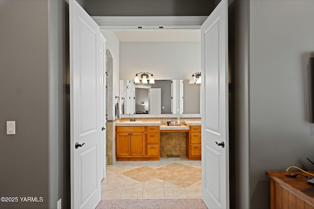 7506 Lyons Ln, Yakima, WA 98903 - bathroom featuring vanity and tile patterned floors