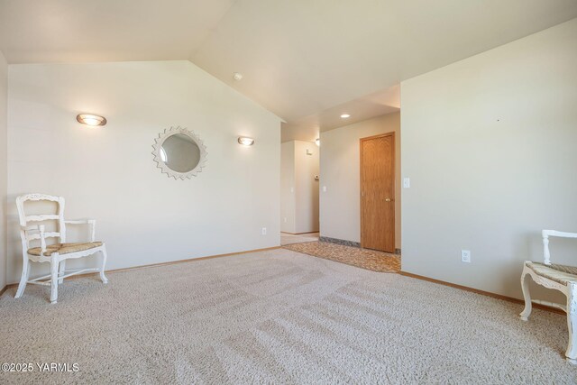 19 N 86th Ave, Yakima, WA 98908 - empty room with vaulted ceiling, baseboards, and carpet