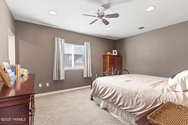 8301 Aspen Rd, Yakima, WA 98903 - bedroom featuring carpet floors, recessed lighting, and ceiling fan