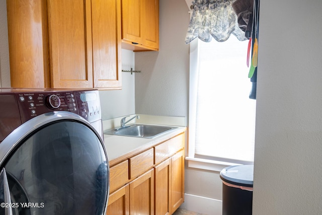 175001 W King Tull Rd, Grandview, WA 98930 - washroom featuring washer / dryer and cabinet space