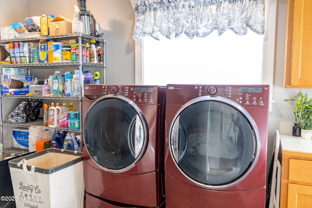 175001 W King Tull Rd, Grandview, WA 98930 - laundry room with cabinet space and separate washer and dryer
