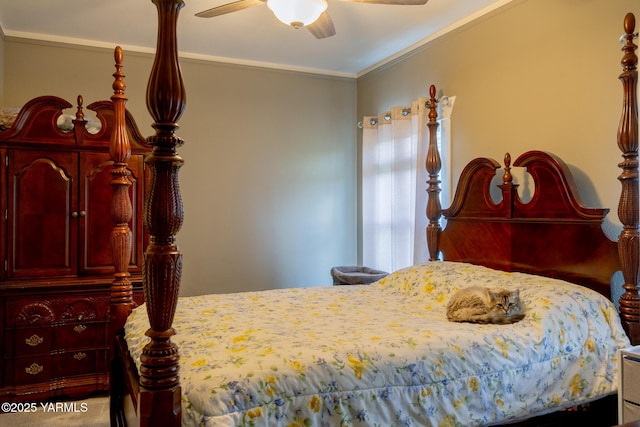 175001 W King Tull Rd, Grandview, WA 98930 - bedroom featuring ornamental molding and a ceiling fan