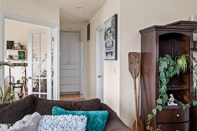 interior space with wood finished floors