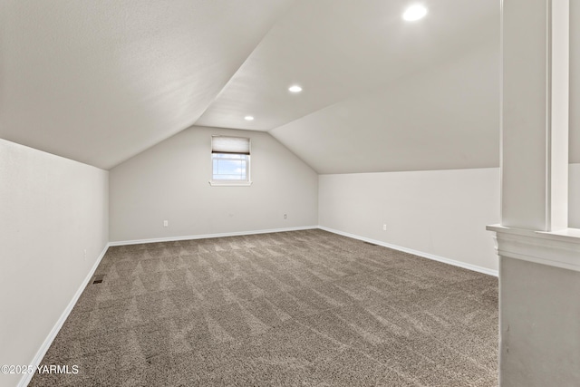1008 S 91st Ave, Yakima, WA 98908 - bonus room featuring carpet, lofted ceiling, baseboards, and recessed lighting