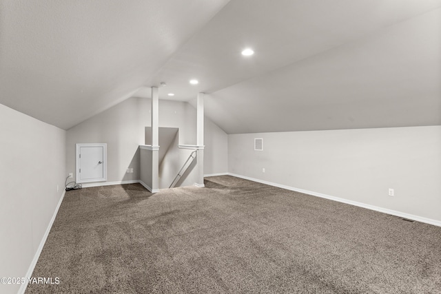 1008 S 91st Ave, Yakima, WA 98908 - bonus room featuring carpet floors, vaulted ceiling, baseboards, and recessed lighting
