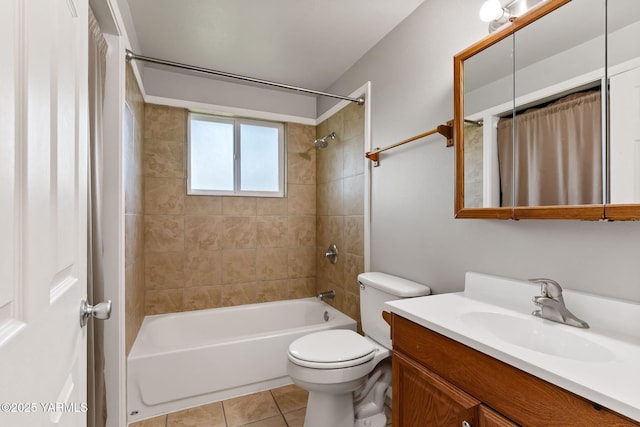 202 N 80th Ave, Yakima, WA 98908 - full bath with tile patterned floors, shower / bath combination with curtain, toilet, and vanity