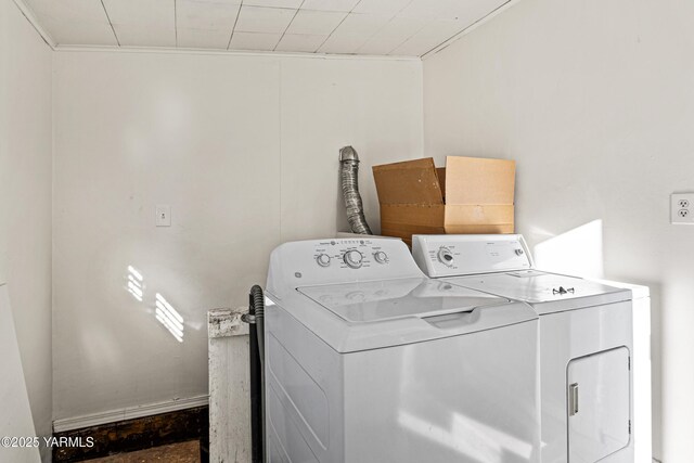 laundry area featuring laundry area and washing machine and dryer