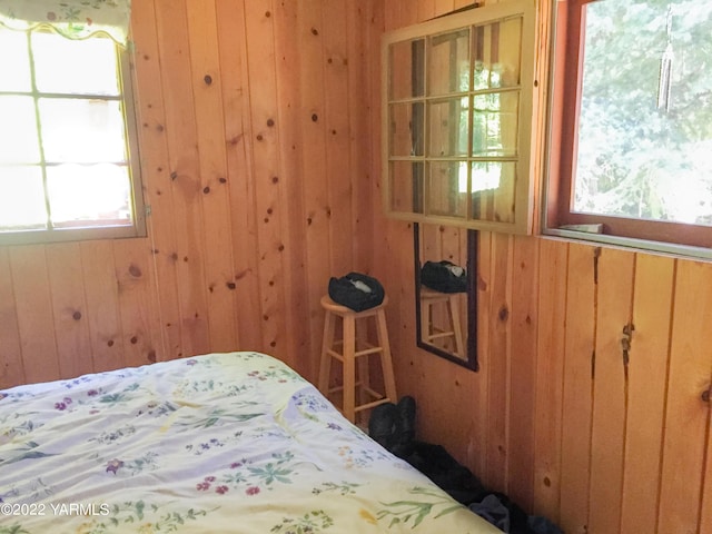 30711 Hwy 410, Naches, WA 98937 - bedroom featuring wooden walls and multiple windows