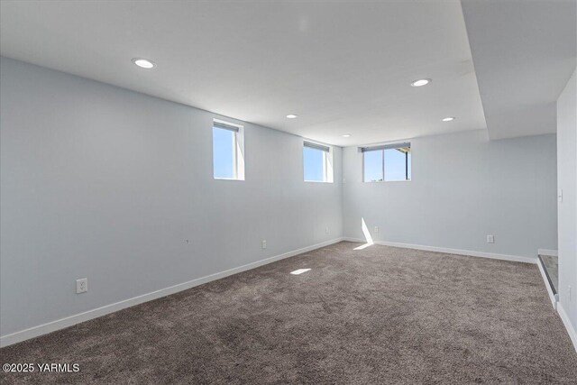 101 Hickory Ln, Selah, WA 98942 - basement with recessed lighting, carpet, and plenty of natural light