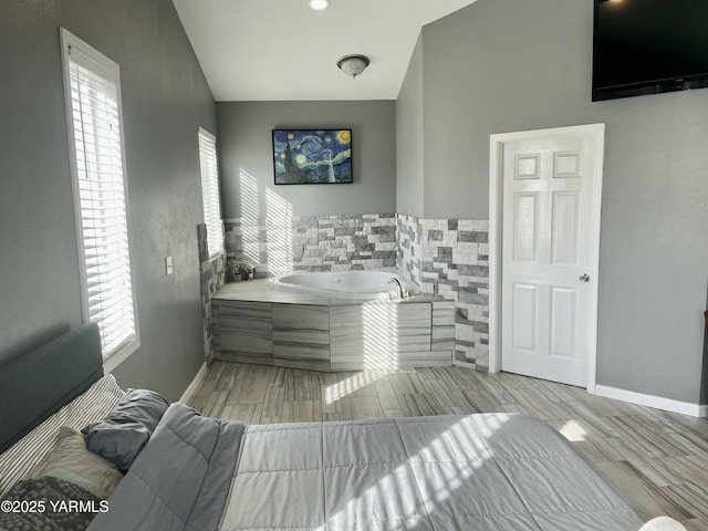 106 S G St, Toppenish, WA 98948 - bedroom featuring baseboards and wood tiled floor