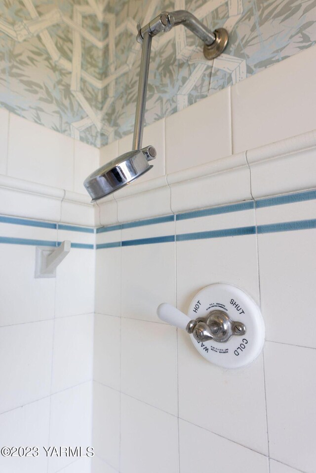 room details featuring tiled shower