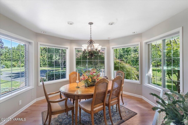 621 Friedline Rd, Yakima, WA 98908 - dining area with a chandelier and light wood-type flooring