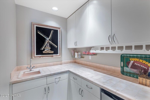 621 Friedline Rd, Yakima, WA 98908 - kitchen featuring white cabinetry and tile counters