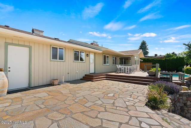 5310 W Lincoln Ave, Yakima, WA 98908 - rear view of property with a deck, outdoor dining area, and a patio