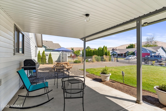 5504 Pear Butte Dr, Yakima, WA 98901 - view of patio / terrace with area for grilling and a residential view