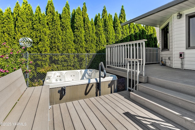 5504 Pear Butte Dr, Yakima, WA 98901 - wooden terrace with a hot tub