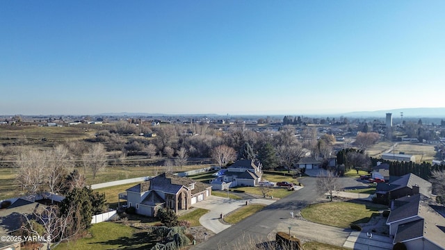 bird's eye view with a residential view