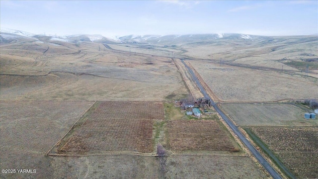 bird's eye view with a rural view