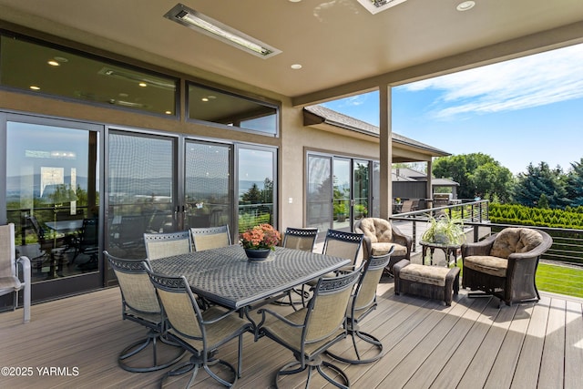 5506 Marilane St, Yakima, WA 98908 - wooden terrace with outdoor dining space