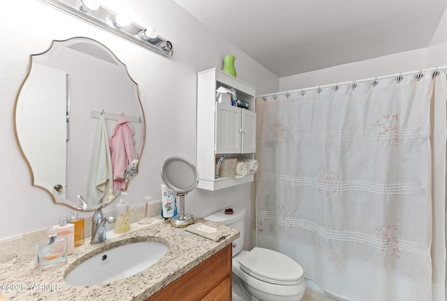7610 Summitview Ave Unit 6, Yakima, WA 98908 - bathroom with vanity, toilet, and a shower with shower curtain