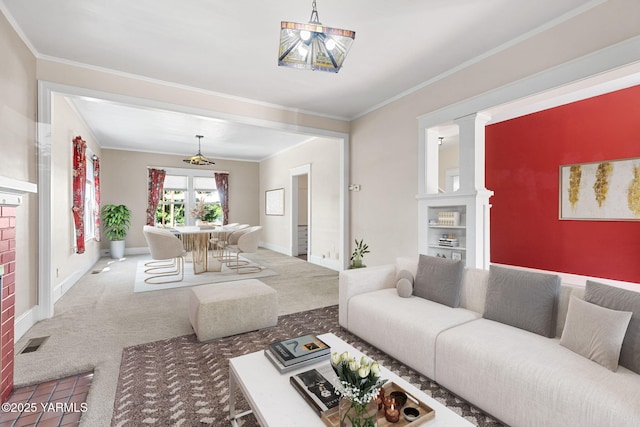 14 N 37th Ave, Yakima, WA 98902 - living room with carpet flooring and ornamental molding