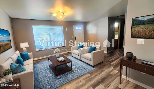 6402 Crestfields Rd, Yakima, WA 98908 - living area featuring wood finished floors and baseboards