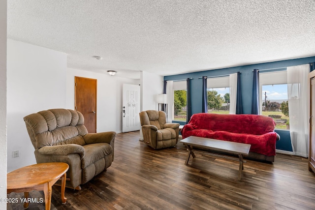 1620 Selah Loop Rd, Selah, WA 98942 - living room featuring a textured ceiling and wood finished floors