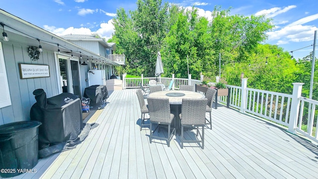 1391 Lancaster Rd, Selah, WA 98942 - wooden terrace featuring outdoor dining space and grilling area