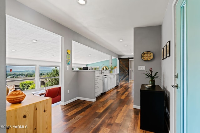 5709 Marilane St, Yakima, WA 98908 - hall with dark wood-style flooring and recessed lighting