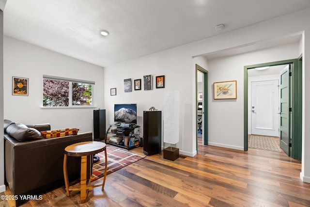 5709 Marilane St, Yakima, WA 98908 - living room featuring wood finished floors and lofted ceiling