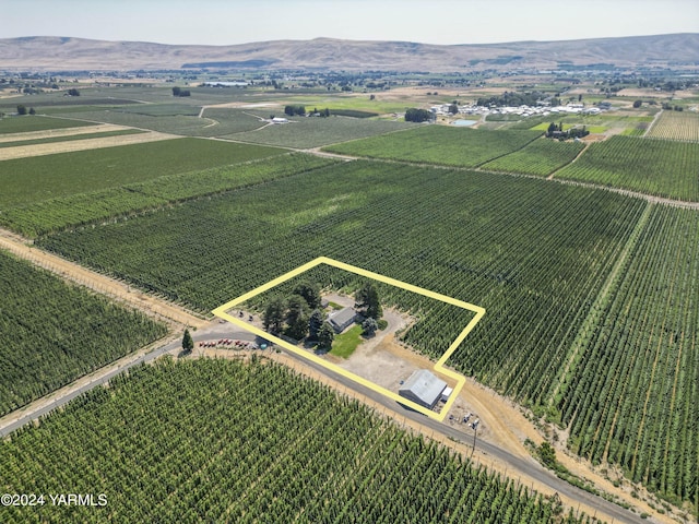 aerial view with a rural view