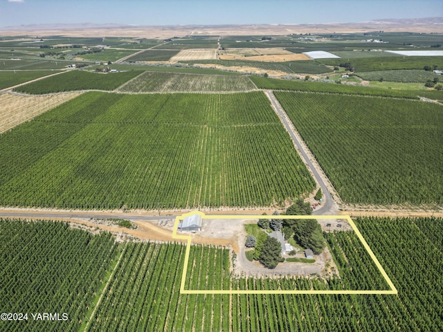 bird's eye view with a rural view