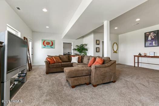921 Tibbling Rd, Selah, WA 98942 - living room featuring carpet and recessed lighting