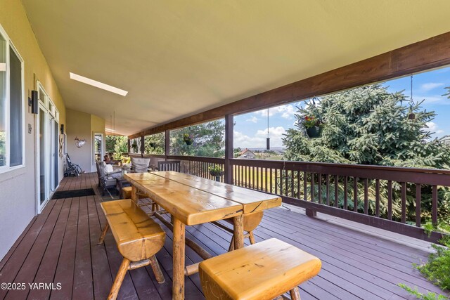 131 Katie Ln, Selah, WA 98942 - wooden terrace featuring outdoor dining area
