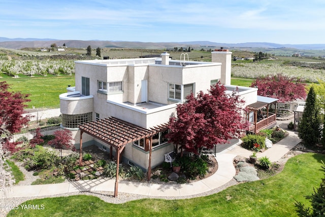 exterior space with a mountain view