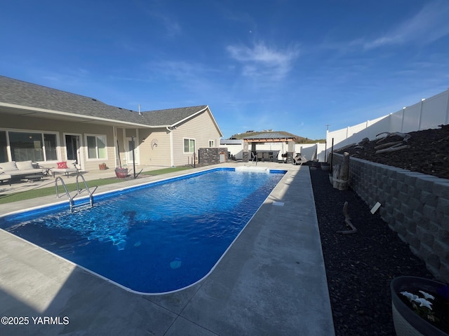 522 Adobe Way, Selah, WA 98942 - view of pool with a gazebo, a fenced backyard, and a patio area