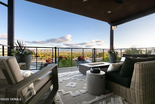 7902 Poplar View Way, Yakima, WA 98908 - view of patio / terrace featuring ceiling fan and a balcony